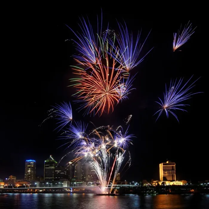 Framed Print : Fireworks for Australia, Brisbane Framed Print : Fireworks for Australia, Brisbane