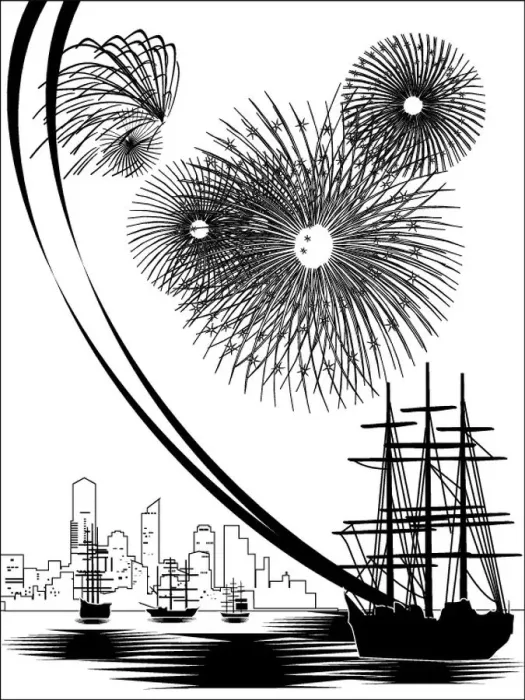  : Fireworks over Australia representing Australia Day
