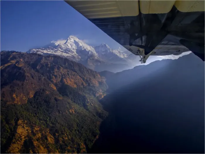 Framed Print : First glimpse from an aircraft of the Himalayan range, Mustang, Nepal Framed Print : First glimpse from an aircraft of the Himalayan range, Mustang, Nepal