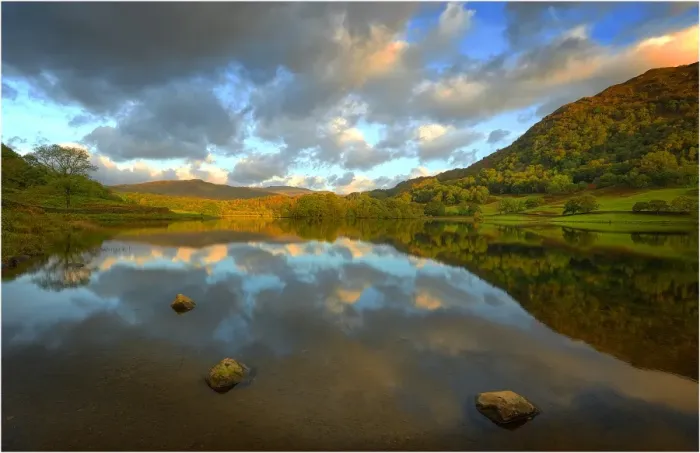 Framed Print : First Light Rydal water, Lakes District, Cumbria, England