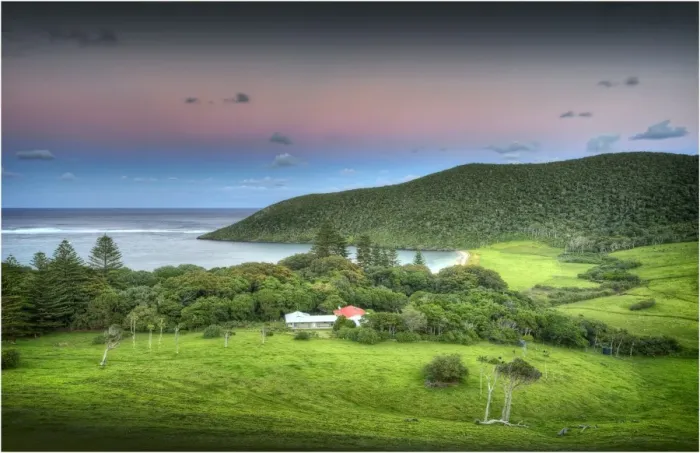 Framed Print : First light over settlement beach area, Lord Howe Island Framed Print : First light over settlement beach area, Lord Howe Island