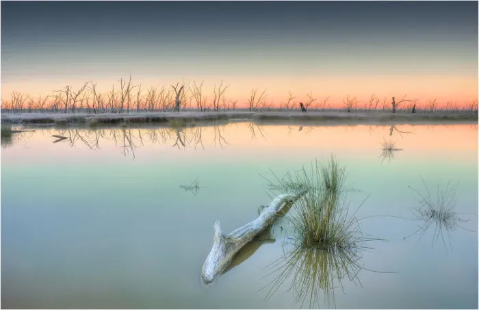 Framed Print : First light at Winton Wetlands, central Victoria, Australia Framed Print : First light at Winton Wetlands, central Victoria, Australia