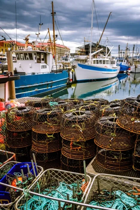 Framed Print : Fishing Boats at Hobart Harbour
