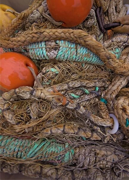 Fishing ropes and equipment, Shetland Islands, Scotland