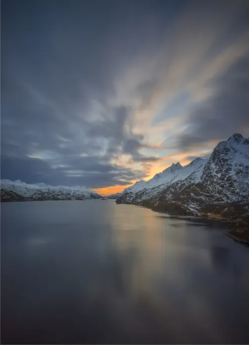 Framed Print : Fjord Dusk