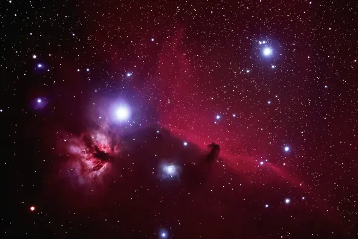 Framed Print : Flame and Horsehead Nebula
