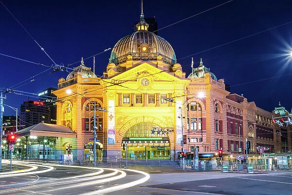 Flinders street station at night, Melbourne