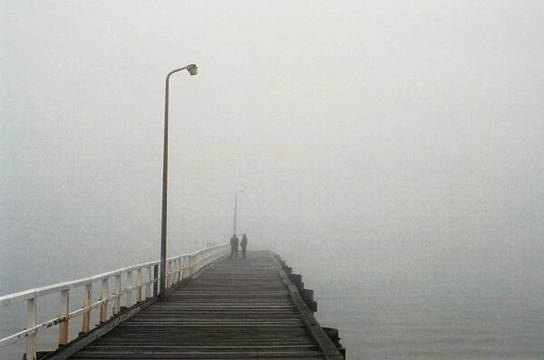 Foggy pier