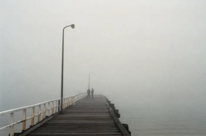 Framed Print : Foggy pier Framed Print : Foggy pier