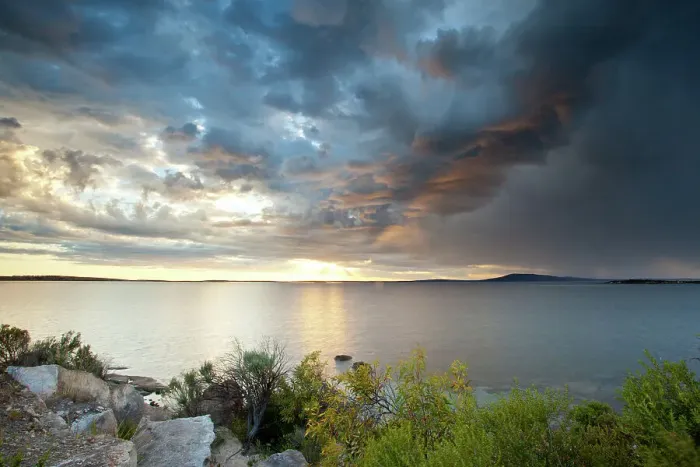 Framed Print : Foreboding skies