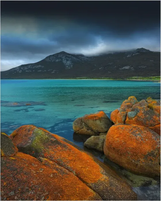 Framed Print : Fotheringate beach, Lacota, Strzelecki range, Flinders Island, Tasmania