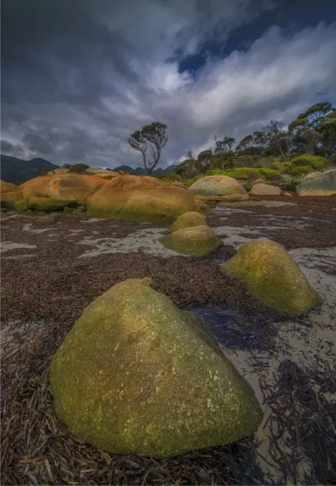 Framed Print : Fotheringate beach, Lacota, Strzelecki range, Flinders Island, Tasmania
