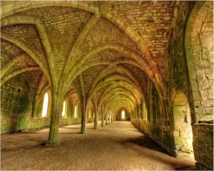 Framed Print : Fountains Abbey, Yorkshire, England Framed Print : Fountains Abbey, Yorkshire, England