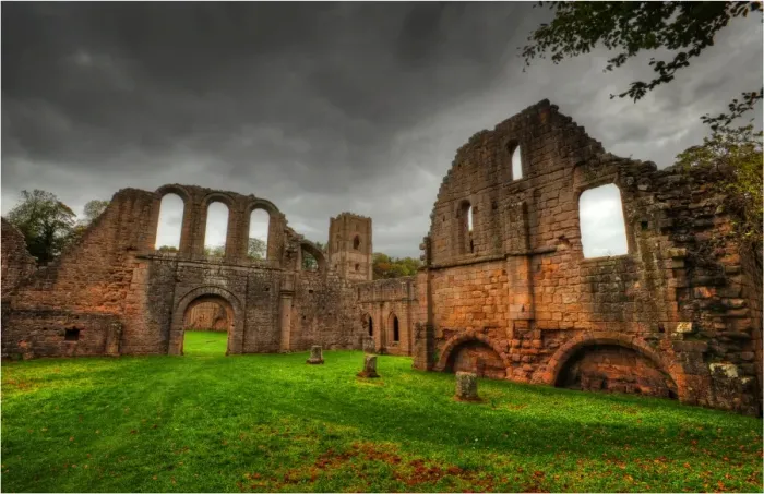 Framed Print : Fountains Abbey, Yorkshire, England Framed Print : Fountains Abbey, Yorkshire, England
