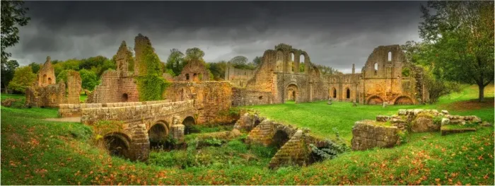 Framed Print : Fountains Abbey, Yorkshire, England Framed Print : Fountains Abbey, Yorkshire, England