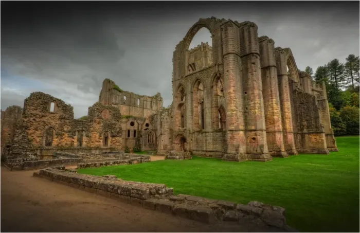 Framed Print : Fountains Abbey, Yorkshire, England Framed Print : Fountains Abbey, Yorkshire, England