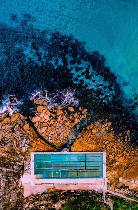 Framed Print : Freshwater Pool Aerial Framed Print : Freshwater Pool Aerial