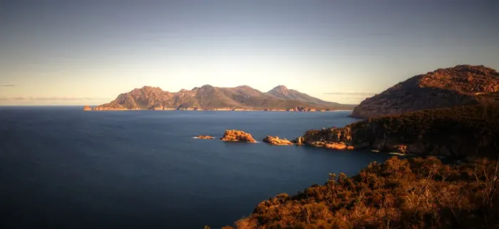 Framed Print : Freycinet Peninsula and Great Oyster Bay