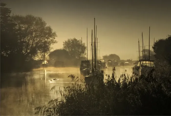 Framed Print : Frome river dawn Framed Print : Frome river dawn