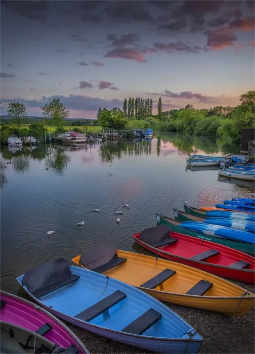 Framed Print : Frome river dusk