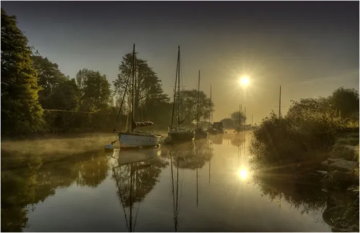 Framed Print : Frome River, Wareham, Dorset, England