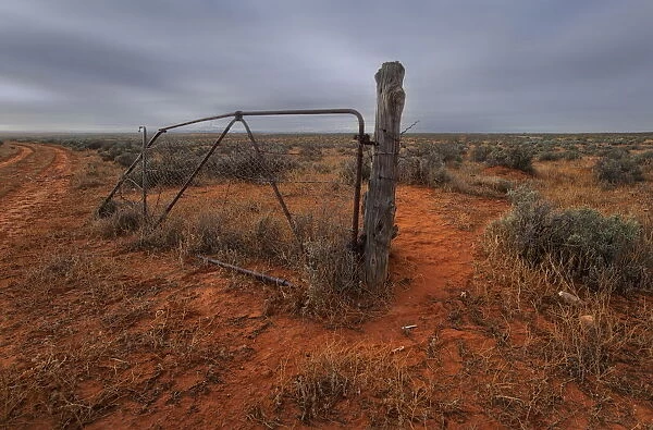 A gate in the desert