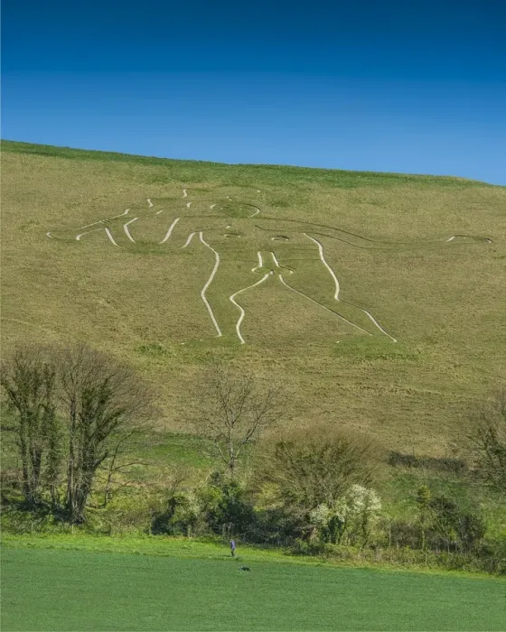 Framed Print : The Giant at Cerne Abbas, Dorset, England, United Kingdom