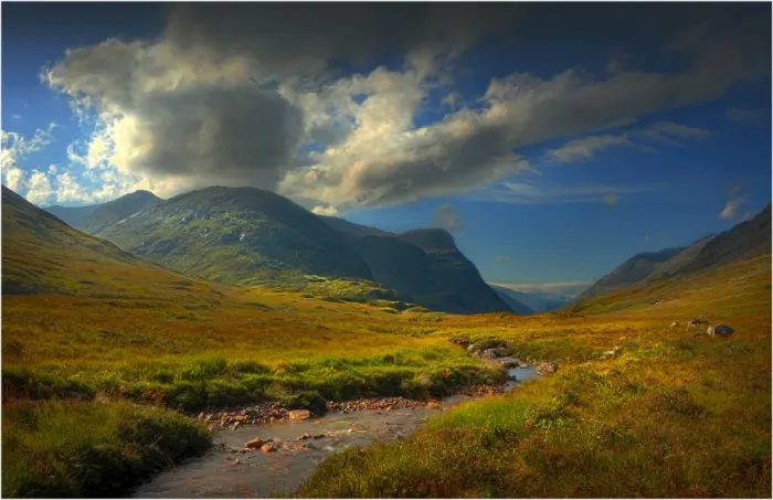 Framed Print : At Glen Etive, with a view to Buachaille Etive Mor, highlands of Scotland Framed Print : At Glen Etive, with a view to Buachaille Etive Mor, highlands of Scotland