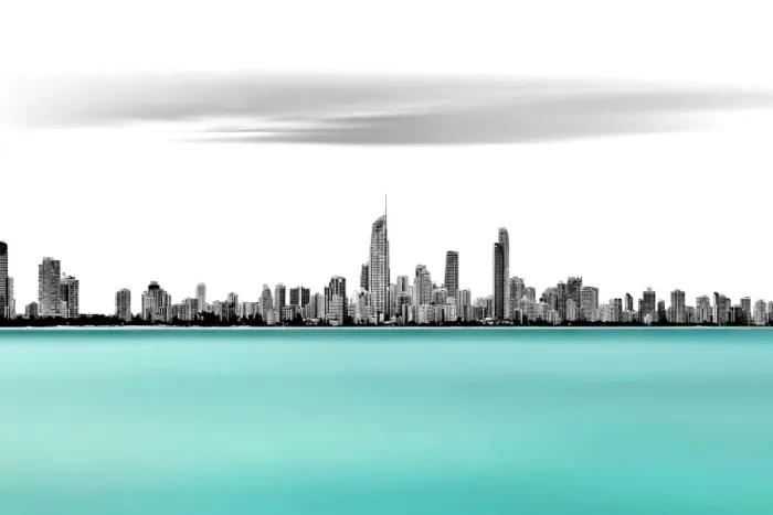 Framed Print : Gold Coast Skyline