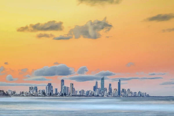 Gold Coast skyline at sunset