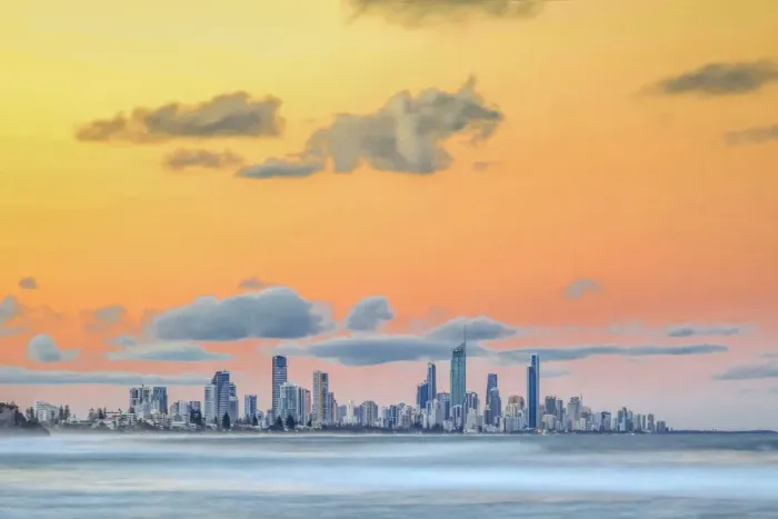 Framed Print : Gold Coast skyline at sunset Framed Print : Gold Coast skyline at sunset