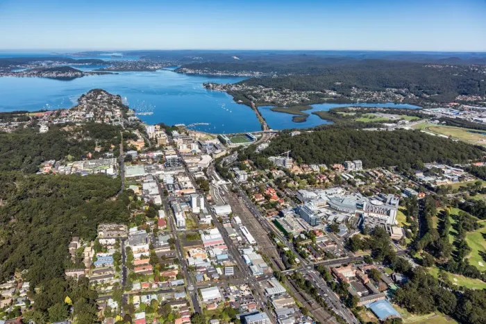 Framed Print : Gosford. Aerial view of Gosford, Central Coast, NSW, Australia Framed Print : Gosford. Aerial view of Gosford, Central Coast, NSW, Australia