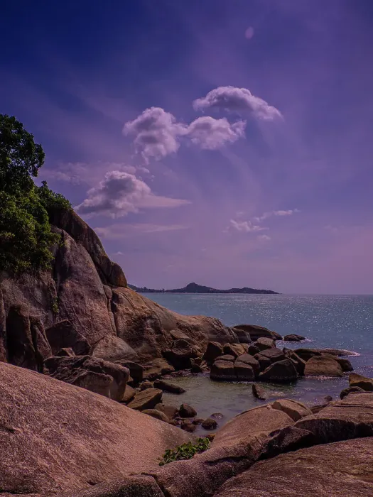 Framed Print : Grandfather and Grandmother rocks, near Lamai beach, Ko Samui, Thailand