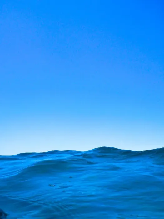 Framed Print : graphic image of the ocean and skyline