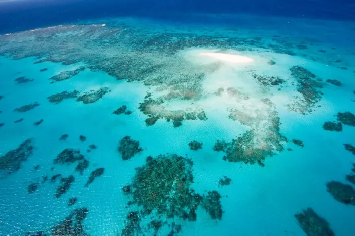 Framed Print : Great Barrier Reef from the sky Framed Print : Great Barrier Reef from the sky