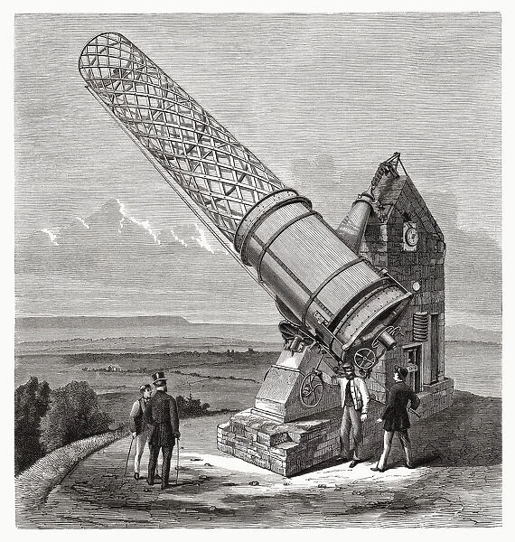 Great Melbourne Telescope, Australia, wood engraving, published in 1870
