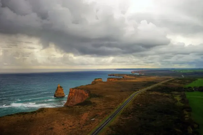 Framed Print : Great Ocean Road aerial view Framed Print : Great Ocean Road aerial view