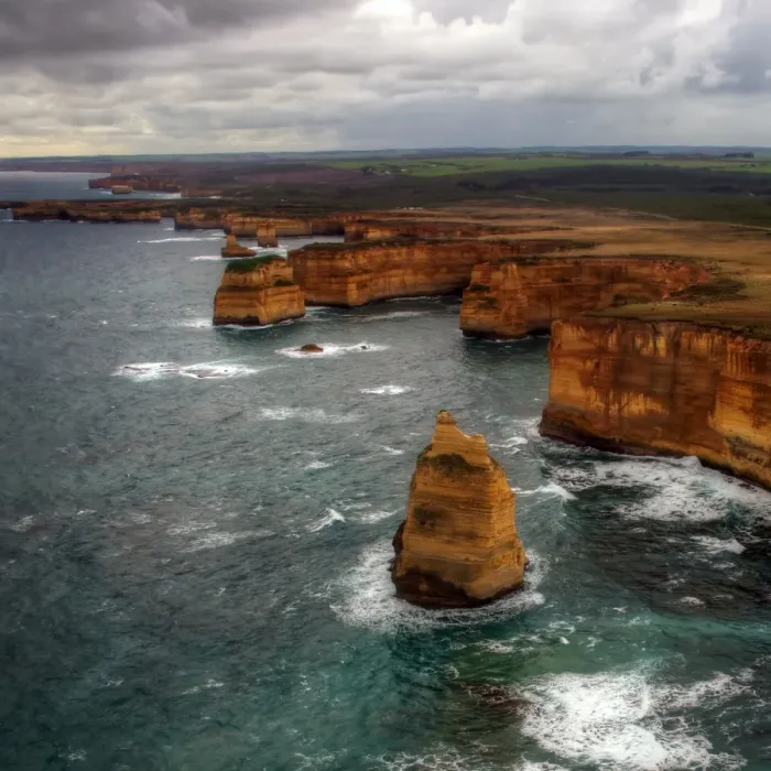 Framed Print : Great Ocean Road coast view from plane Framed Print : Great Ocean Road coast view from plane