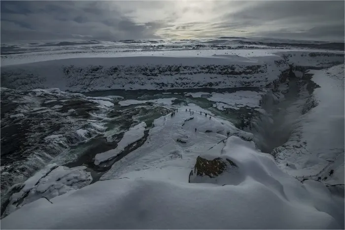 Framed Print : Gullfoss in Winter Framed Print : Gullfoss in Winter