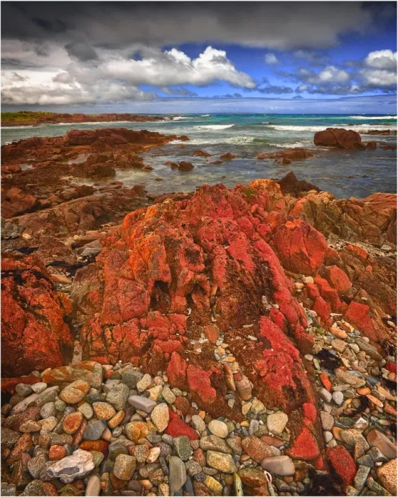 Framed Print : Half Moon bay on the Western coastline of King Island, Bass Strait, Tasmania Framed Print : Half Moon bay on the Western coastline of King Island, Bass Strait, Tasmania