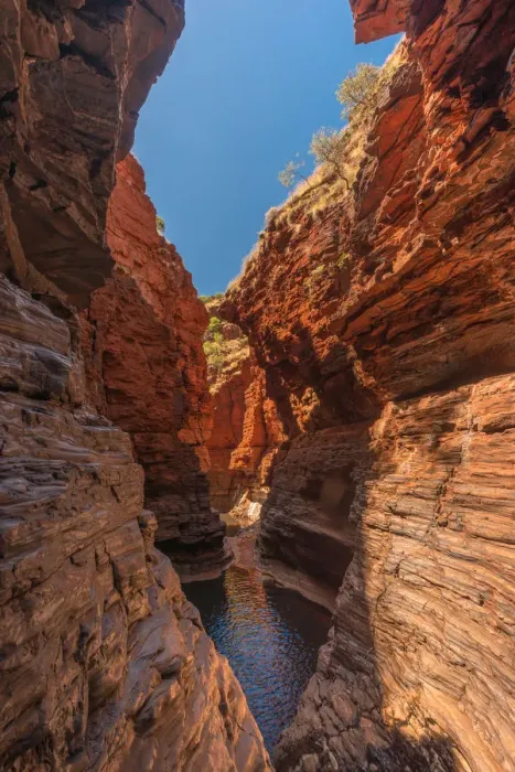 Framed Print : Hancock Gorge in Karijini National Park, Western Australia, Australia Framed Print : Hancock Gorge in Karijini National Park, Western Australia, Australia