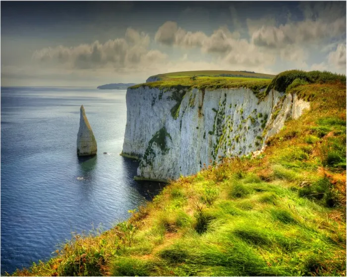Framed Print : Handfast Point, on the World Heritage Jurassic coastline of Dorset, south west England Framed Print : Handfast Point, on the World Heritage Jurassic coastline of Dorset, south west England