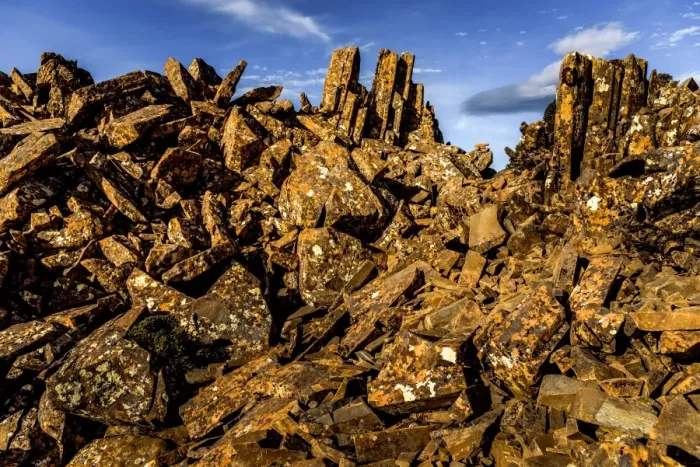 Framed Print : Top of Hatz Peak at Hartz Mountains National Park, Tasmania