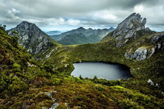 Framed Print : Haven Lake in Western Arthurs Range, Southwest Tasmania Framed Print : Haven Lake in Western Arthurs Range, Southwest Tasmania