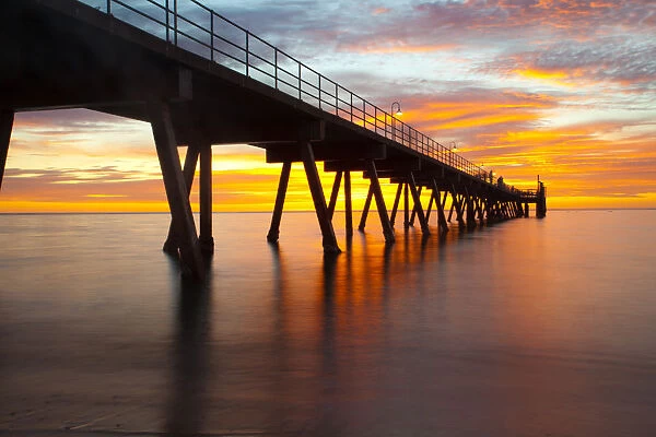 Henley Beach Jetty Jutting into the Ocean, South Australis