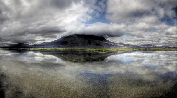 Herdubreid mountain central Iceland reflections