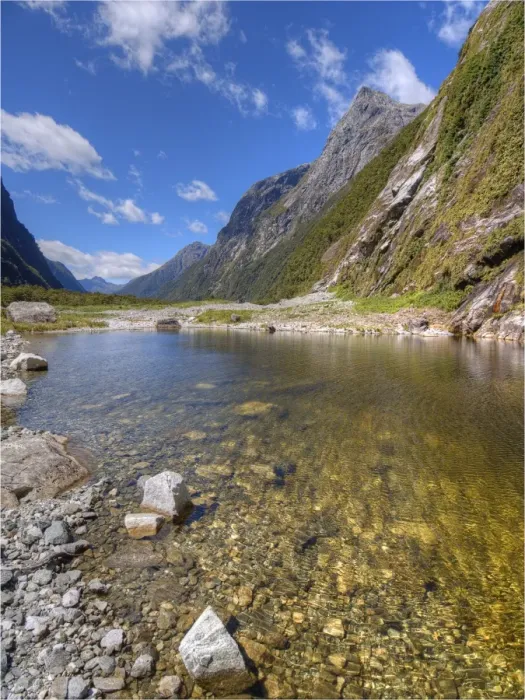 Framed Print : Hidden Lake, Milford sound, South Island of New Zealand
