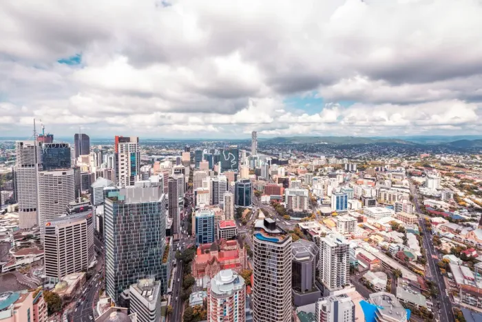 Framed Print : High angle view of Brisbane city Framed Print : High angle view of Brisbane city