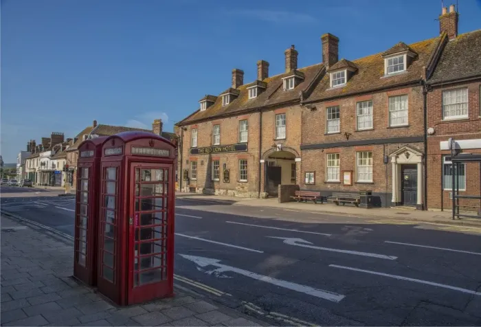 Framed Print : High Street Wareham