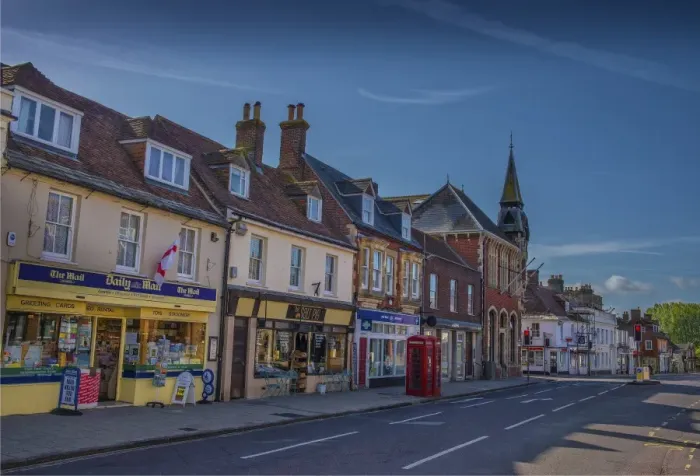 Framed Print : High Street Wareham